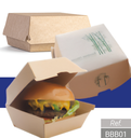 BOX Burguer De BamBù(0.175€/Uds) (200Uds/Caja) Base>105*105mm,Alto>85mm