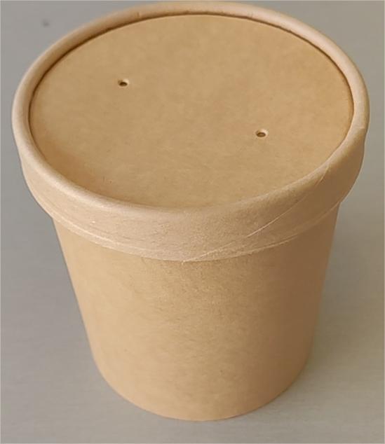 TARRO SOPA DE CARTON KRAFT 360ml  +TAPA PLAST(500uds)