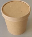 TARRO SOPA DE CARTON KRAFT 360ml  +TAPA PLAST(500uds)