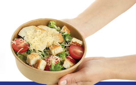 ENSALADERA DE CARTON KRAFT 950ml +  TAPA PP (ɸ184*50mm)(300Uds/Caja)(0.203€/uds)