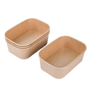 ENSALADERA DE RECTANGULAR KRAFT 750ml +  TAPA PP（300 uds）(0.247€/Uds)(170*120*58mm)