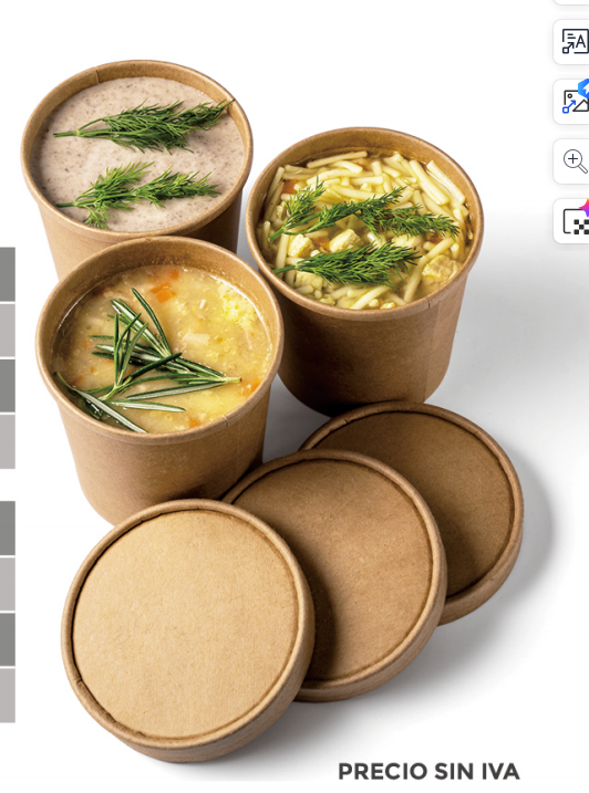 TARRO SOPA DE CARTON KRAFT 360ml  +TAPA PLAST(500uds)