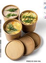 TARRO SOPA DE CARTON KRAFT 360ml  +TAPA PLAST(500uds)