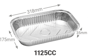 Envase Aluminio Rectangular con Tapa (0.211€/Uds)(1200Uds/Caja)225*175*35mm