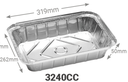 Envase Aluminio Rectangular con Tapa (0.464€/Uds)(400Uds/Caja)319*262*50mm