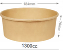 ENSALADERA DE CARTON KRAFT1300ml185*65mm(300UND)