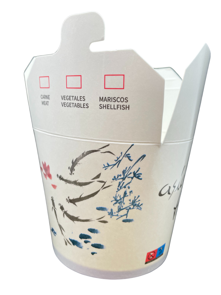 ENVASE WOK DE CARTON 750ML(CON DIBUJO)500ud