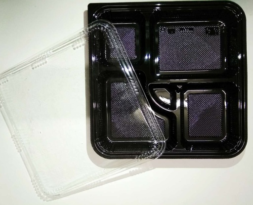 [J-8307] Plastic Container(Black )(100UDS)（27*27*5cm）