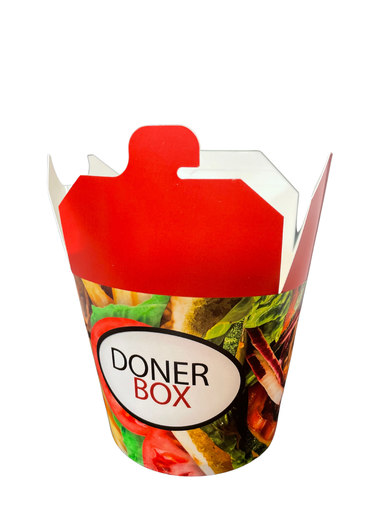 [255227  16oz] caja cartoncillo solapa 500cc kebab design cj.(450uds)