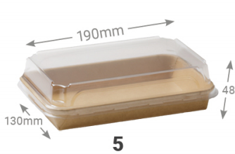 [KAI-05] (1.0)Bandeja de Sushi Kraft (0.168€/Uds)(400Uds/Caja)190*130*48mm