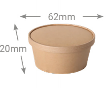 [SCTKR2oz] Salsera Kraft Con Tapa 2oz(0.07€/Uda)(500Uds/Caja)62*20