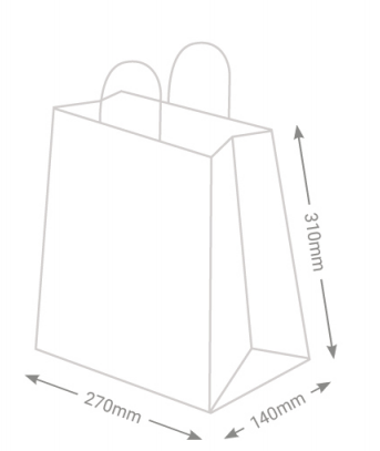 [270140310] Bolsa De Papel Kraft100g(0.146€/Uds)(250Uds/Caja)270*140*310mm